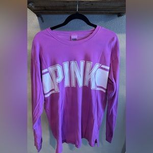 PINK oversized long sleeve top